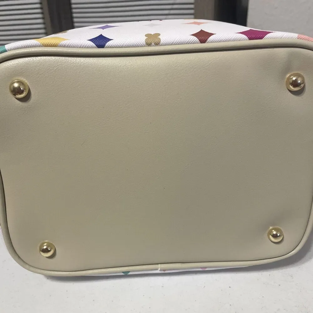 Badgley Mischka Print Vinyl Cosmetic Train / Travel Case / Bag
